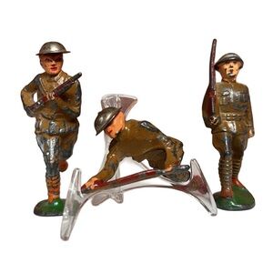 30s 40s Barclay Maniol Lead USA Soldiers Elite Trooper Trio 3” tall collectible